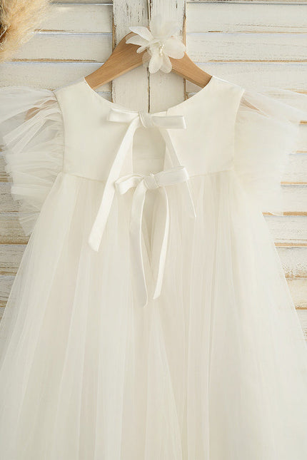 Robe Midi Enfant Tulle Satiné - gallery 1