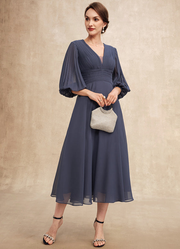 Robe Midi Fluide Marine - gallery 4