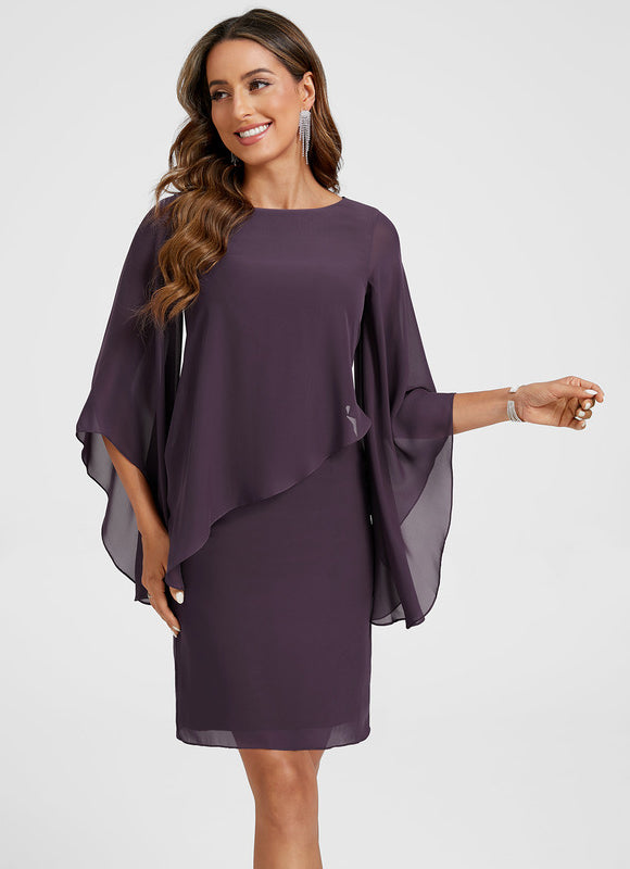 Robe Midi Drapée Prune - gallery 6
