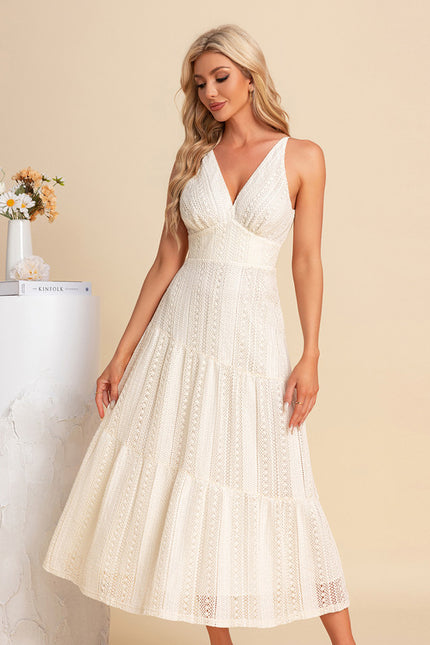 Robe Midi Évasée En Crochet - gallery 5