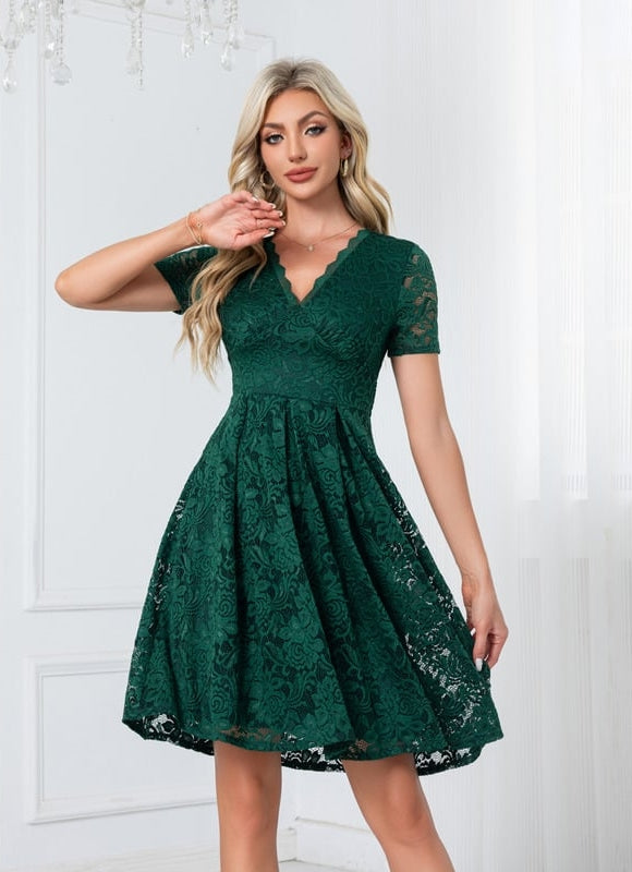Robe Midi Dentelle Vaporeuse