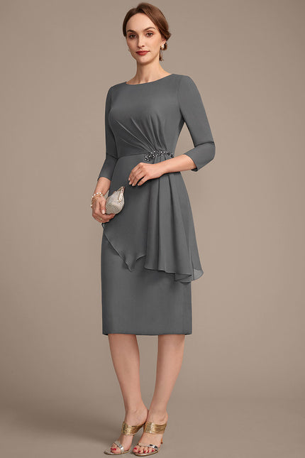 Robe Midi Marine Élégante - gallery 4