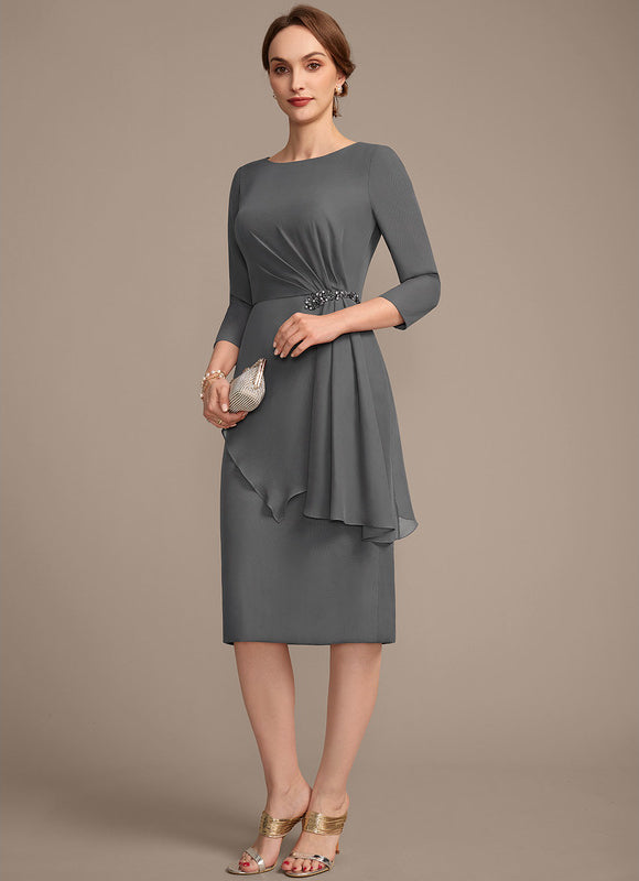 Robe Midi Marine Élégante - gallery 4