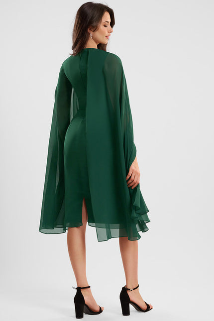 Robe Midi Fluide Émeraude - gallery 4