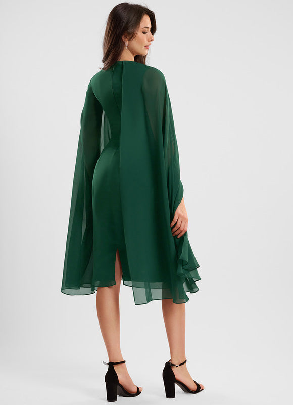 Robe Midi Fluide Émeraude - gallery 4