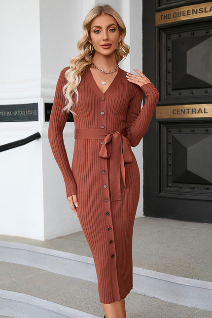 Robe Midi Moulante Chocolat - gallery 1