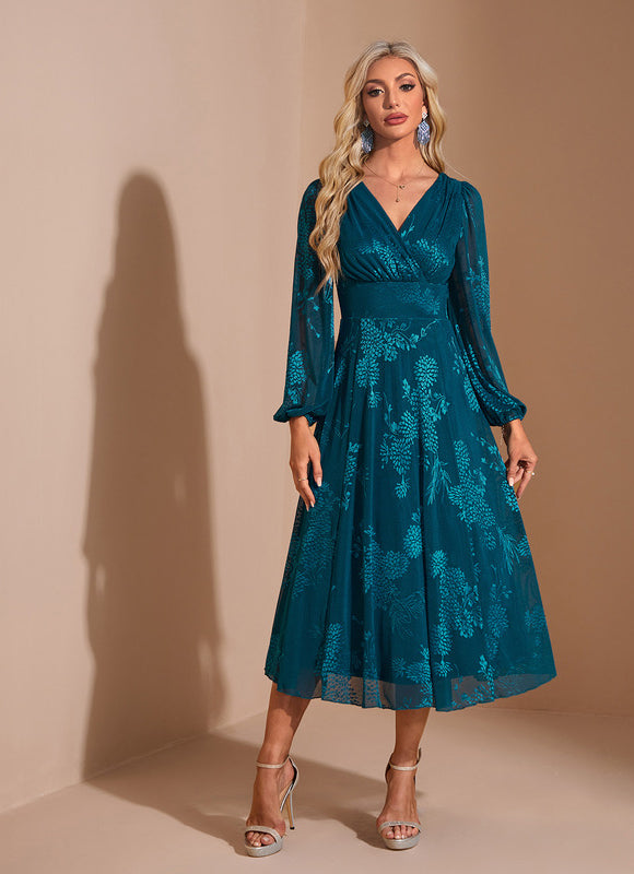 Robe Midi Évasée Brodée - gallery 5