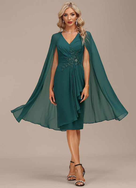 Robe Midi Chiffon Drapée