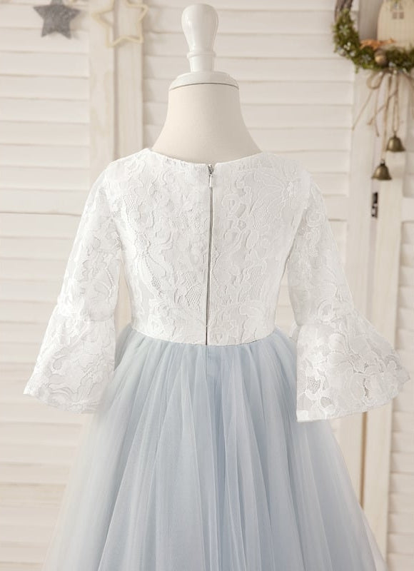 Robe Midi Tulle Bleu Clair - gallery 2