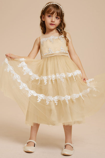 Robe Midi Tulle Doré