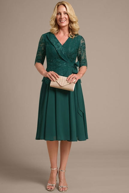 Robe Midi Vert Emeraude - gallery 4