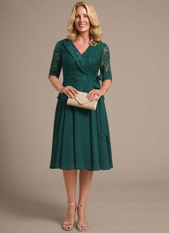 Robe Midi Vert Emeraude - gallery 4