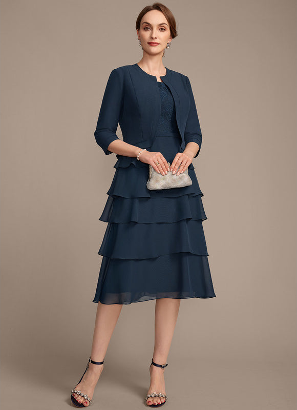 Robe Midi Mousseline Volants