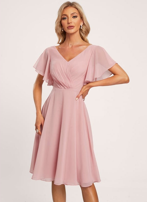 Robe Midi Fluide Rose - gallery 3