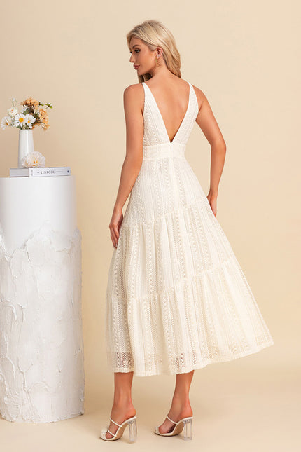 Robe Midi Évasée En Crochet - gallery 2