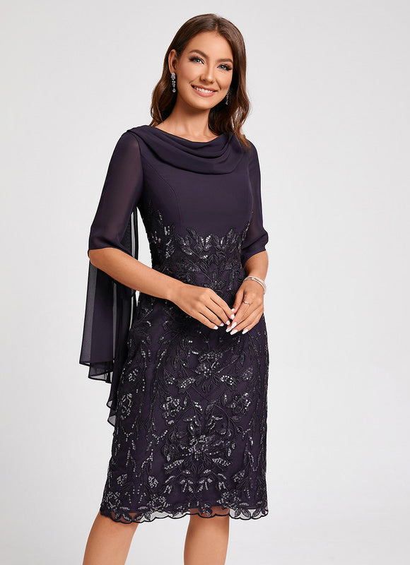 Robe Midi Étoilée Sombre - gallery 5