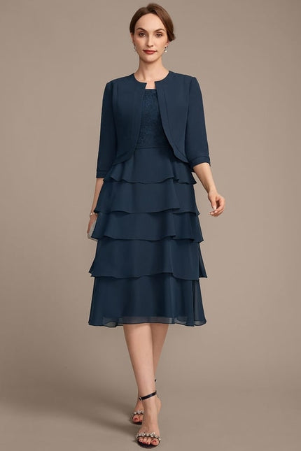 Robe Midi Mousseline Volants - gallery 1