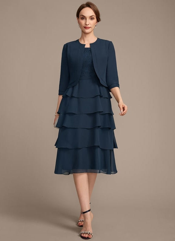 Robe Midi Mousseline Volants - gallery 1
