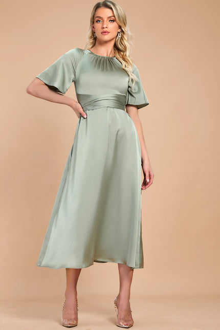 Robe Midi Satin Midi Cintrée - gallery 3