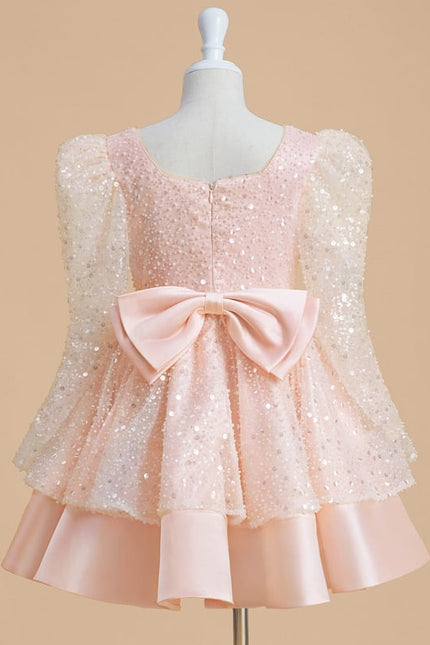 Robe Midi Pailletée Rose - gallery 3