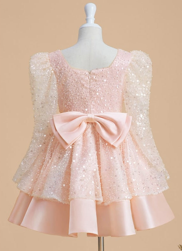 Robe Midi Pailletée Rose - gallery 3