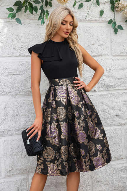 Robe Midi Trapèze Satinée