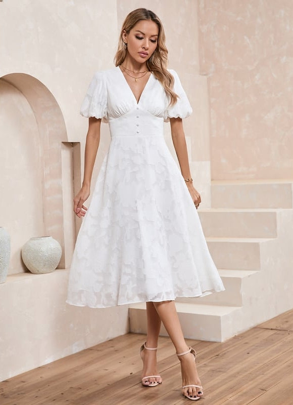 Robe Midi Midi Texturée - gallery 6