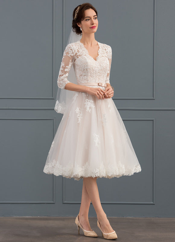 Robe Midi Écrue Élégante - gallery 2