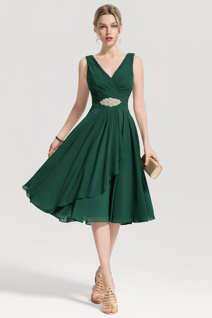 Robe Midi Émeraude Flottante - gallery 2
