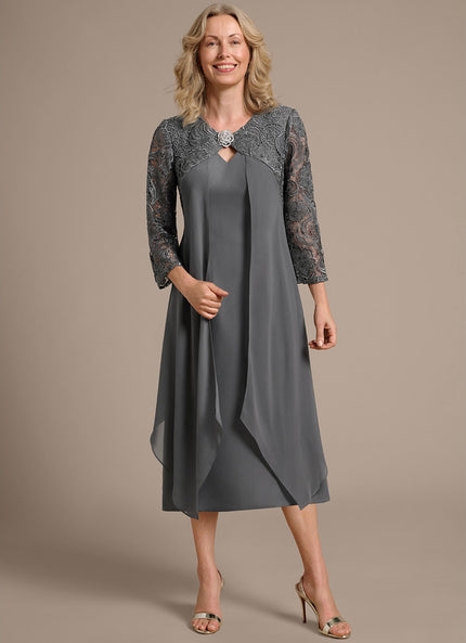 Midi Robe Droite Fluide Femme 50 Ans