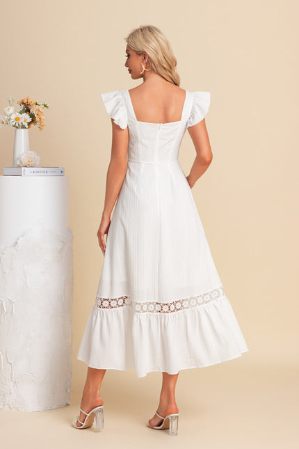 Robe Midi Blanche Brodée - gallery 1