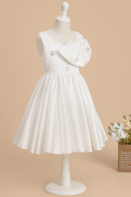 Robe Midi Satinée Blanche - gallery 1