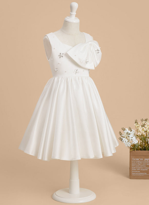 Robe Midi Satinée Blanche - gallery 1