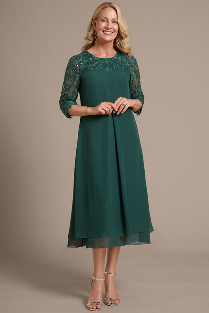 Robe Midi Manche 3 4 - gallery 3