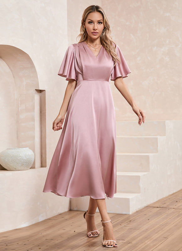 Robe Midi Noire Manche Longue - gallery 4