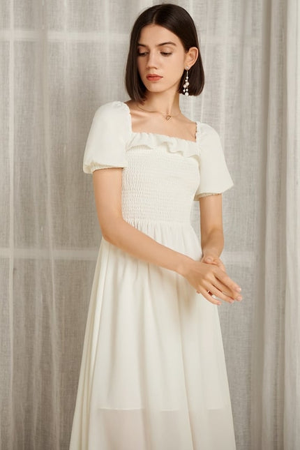 Robe Midi Rose À Motifs - gallery 2
