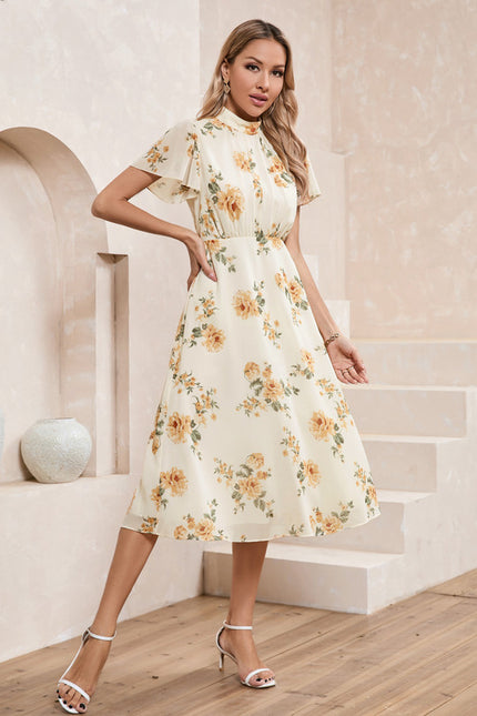 Robe Midi Florale Crème - gallery 2