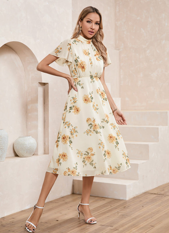 Robe Midi Florale Crème - gallery 2