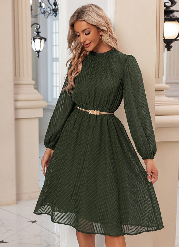 Robe Midi Chiffon Marine - gallery 9