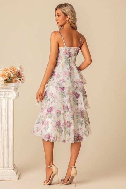 Robe Midi Cascade Florale - gallery 1