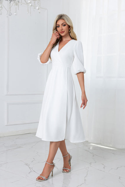 Robe Blanche Midi Chic - gallery 5