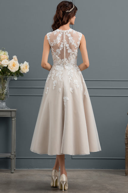 Robe Midi Écrue Enchantée - gallery 1