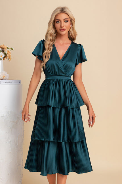 Robe Midi Plissée Satinée - gallery 3