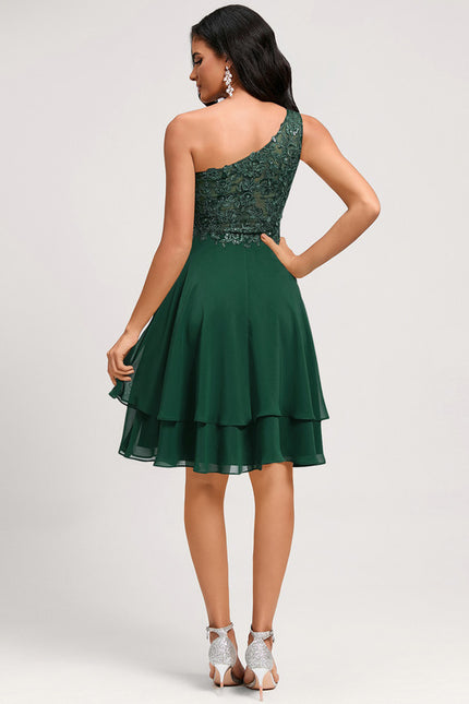 Robe Midi Asymétrique Émeraude - gallery 1