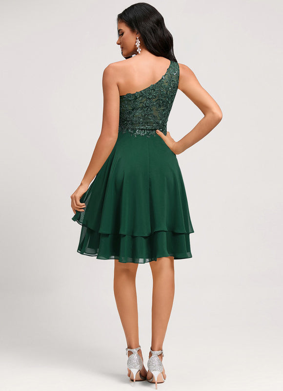 Robe Midi Asymétrique Émeraude - gallery 1