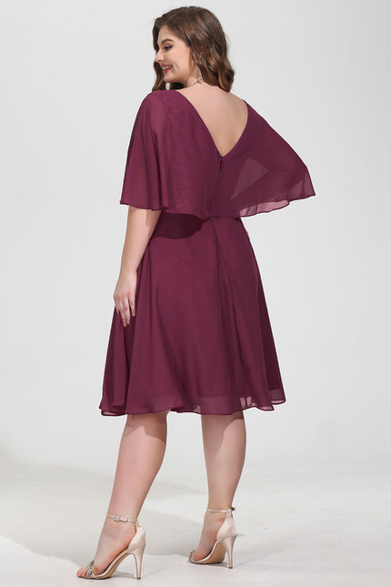 Robe Midi Bordeau Flottante - gallery 9
