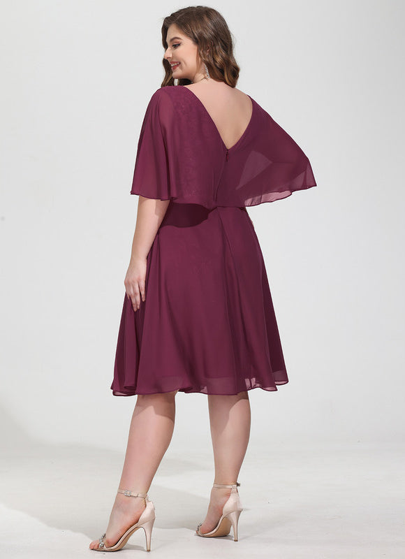 Robe Midi Bordeau Flottante - gallery 9