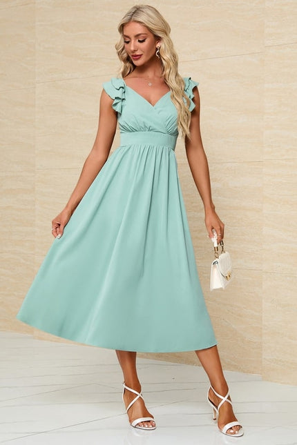 Robe Midi Manches Bouffantes - gallery 1