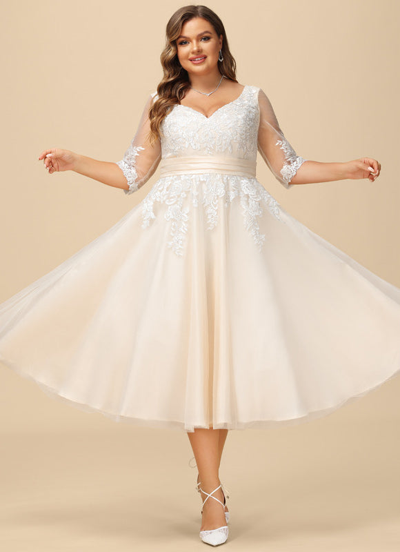 Robe Midi Élégance Crème - gallery 4