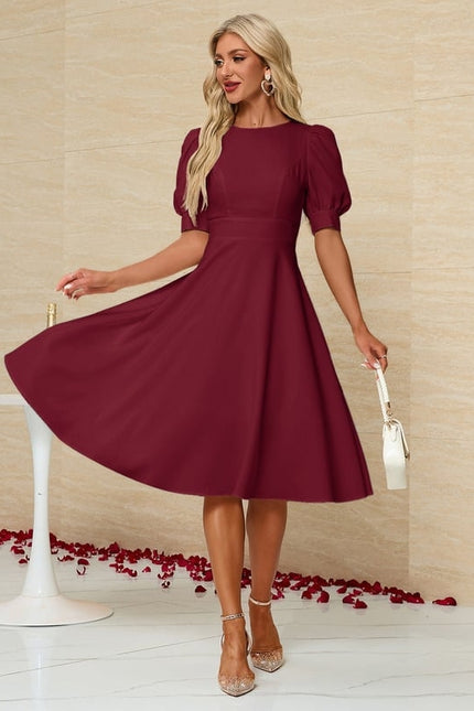 Robe Midi Noire Ajourée - gallery 8